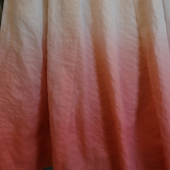 𝅺j.crew White/Salmon Ombre Cotton Strapless Dress Size 4 - Picture 5 of 7